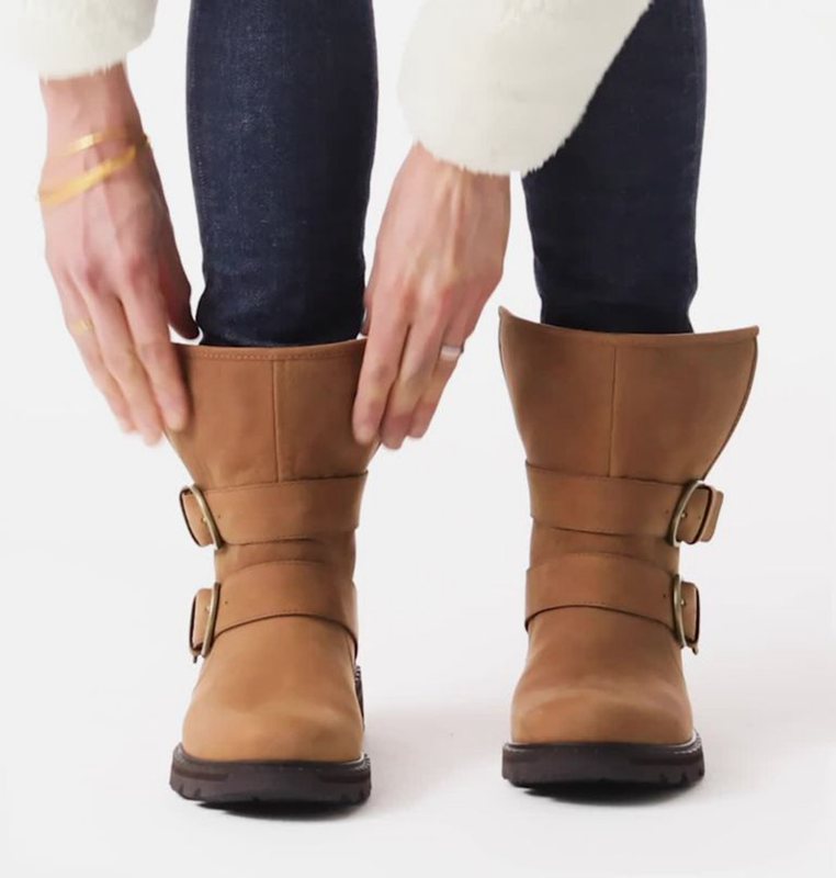Sorel Dam Gummistövlar Brun - Lennox™ Moto Cozy Mid - HPU-205487